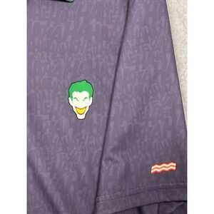 RSVLTS Mens Joker Batman Golf Polo Shirt Short Sleeve Purple All Over Print XL